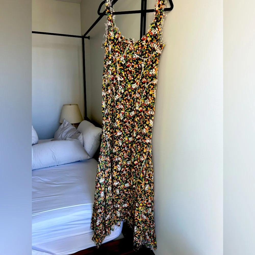 Marni floral cross stitch Maxi Gown Dress - Picture 8 of 11
